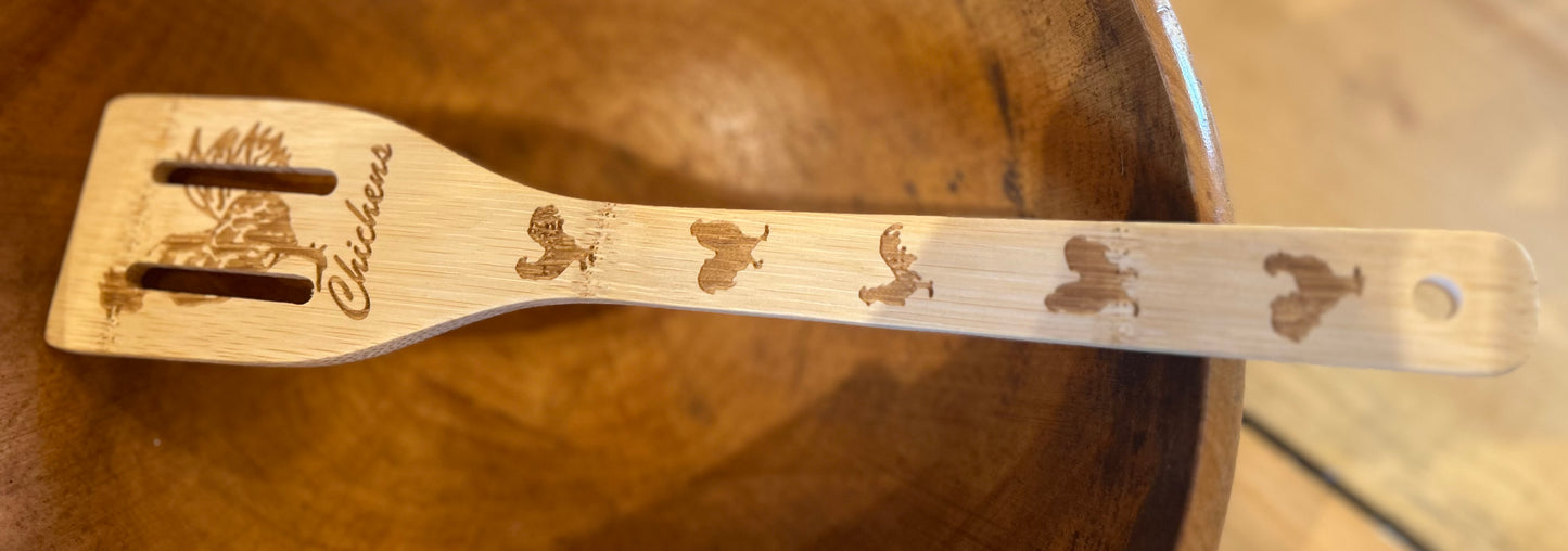 SPATULA - Wood Farm Animals