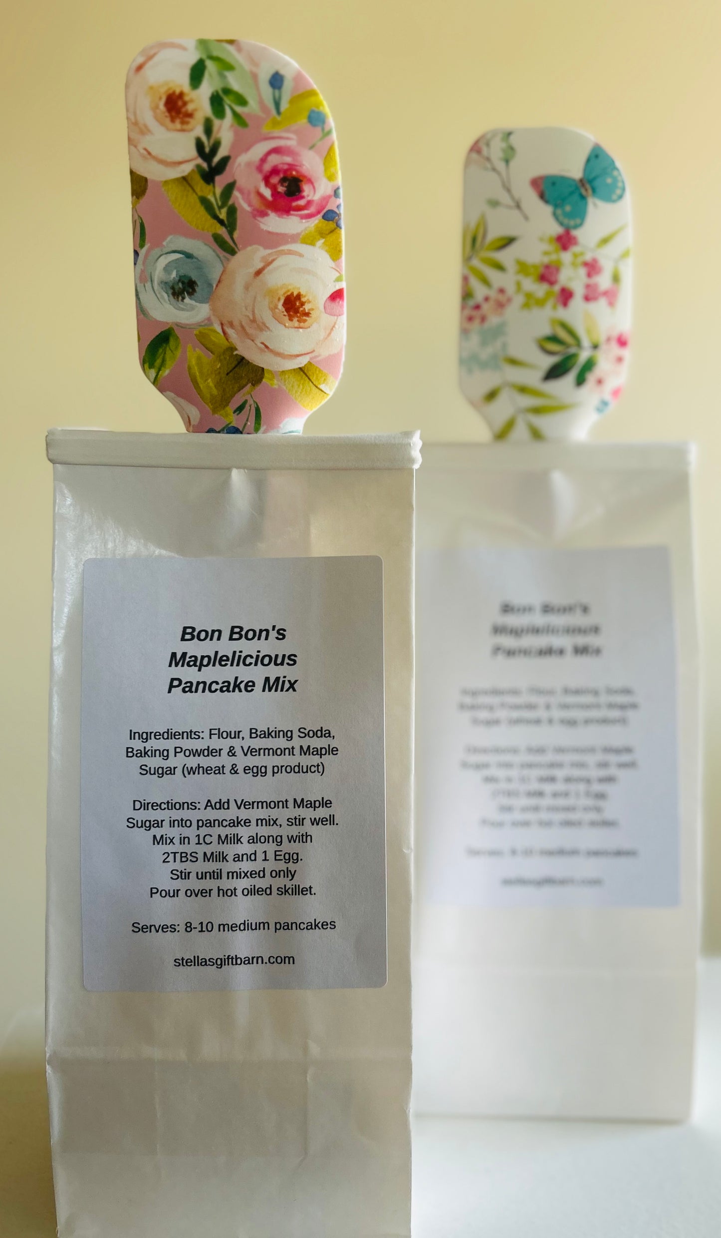 MAPLELICIOUS PANCAKE MIX PACKAGE
