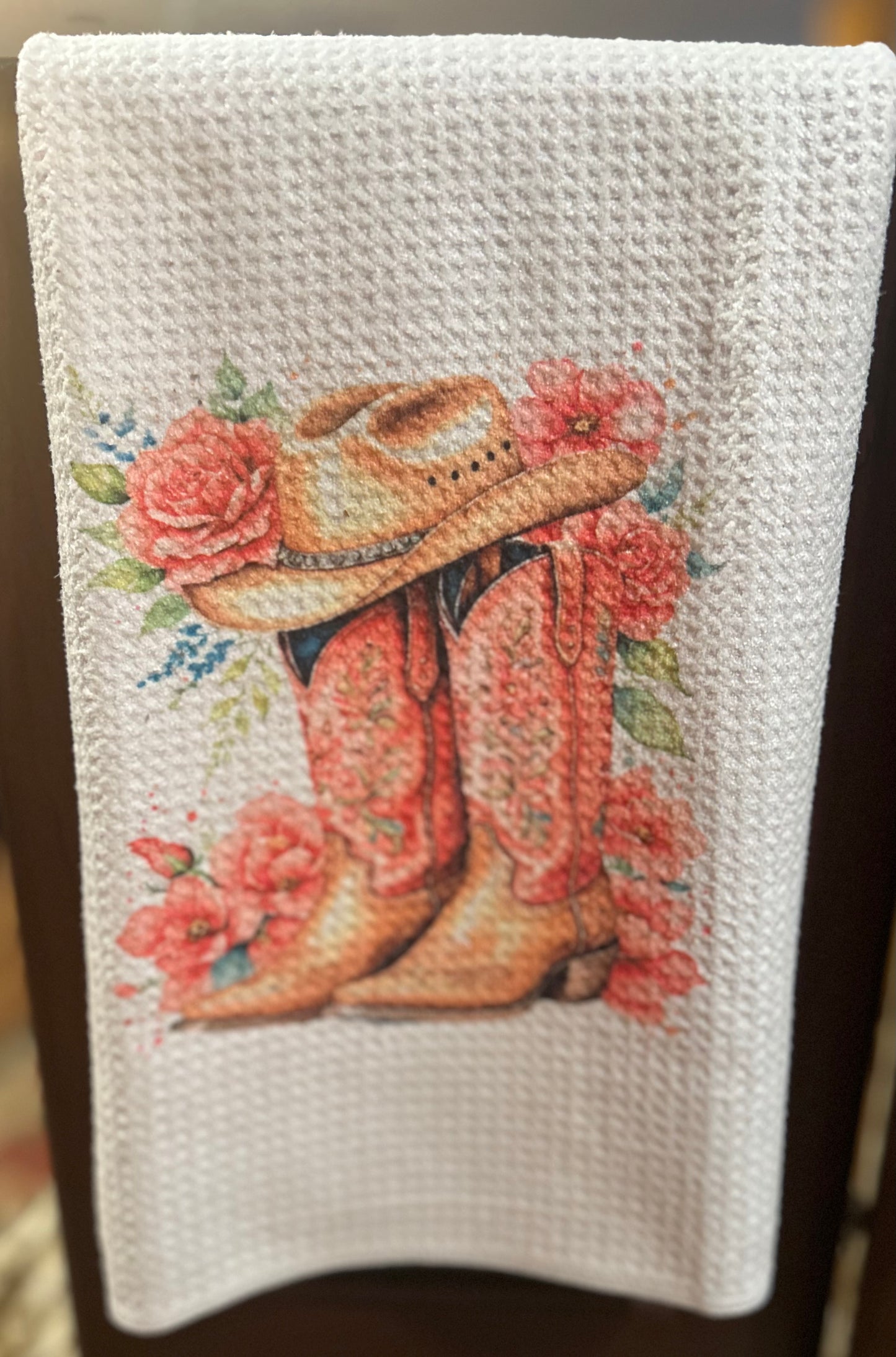 KITCHEN TOWEL - Screen Print Waffle Kitchen Towel