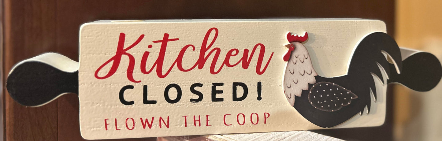 WOOD BLOCK - Flown The Coop Wood Block