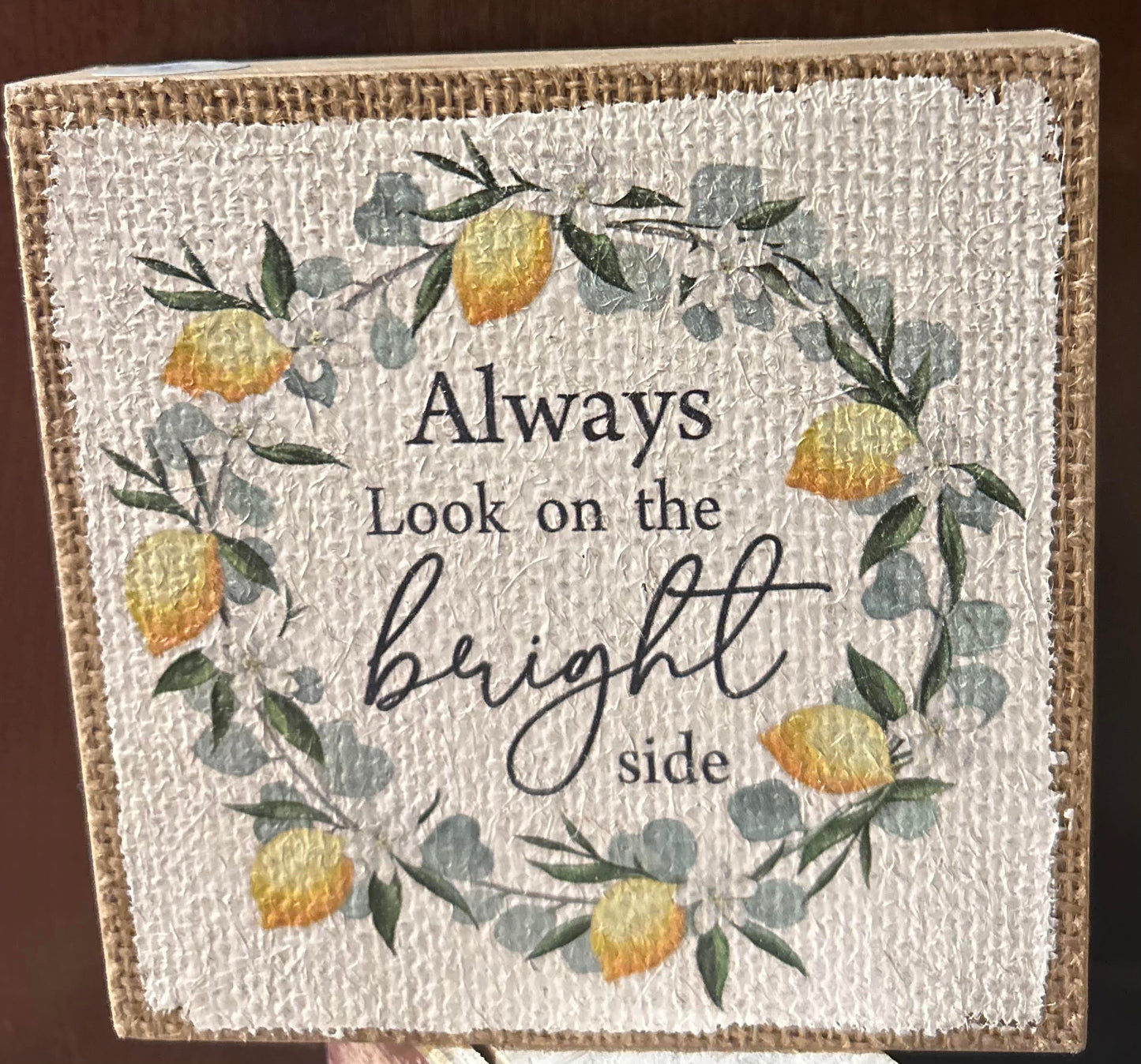 WOOD BLOCK - Bright Side Wood Block