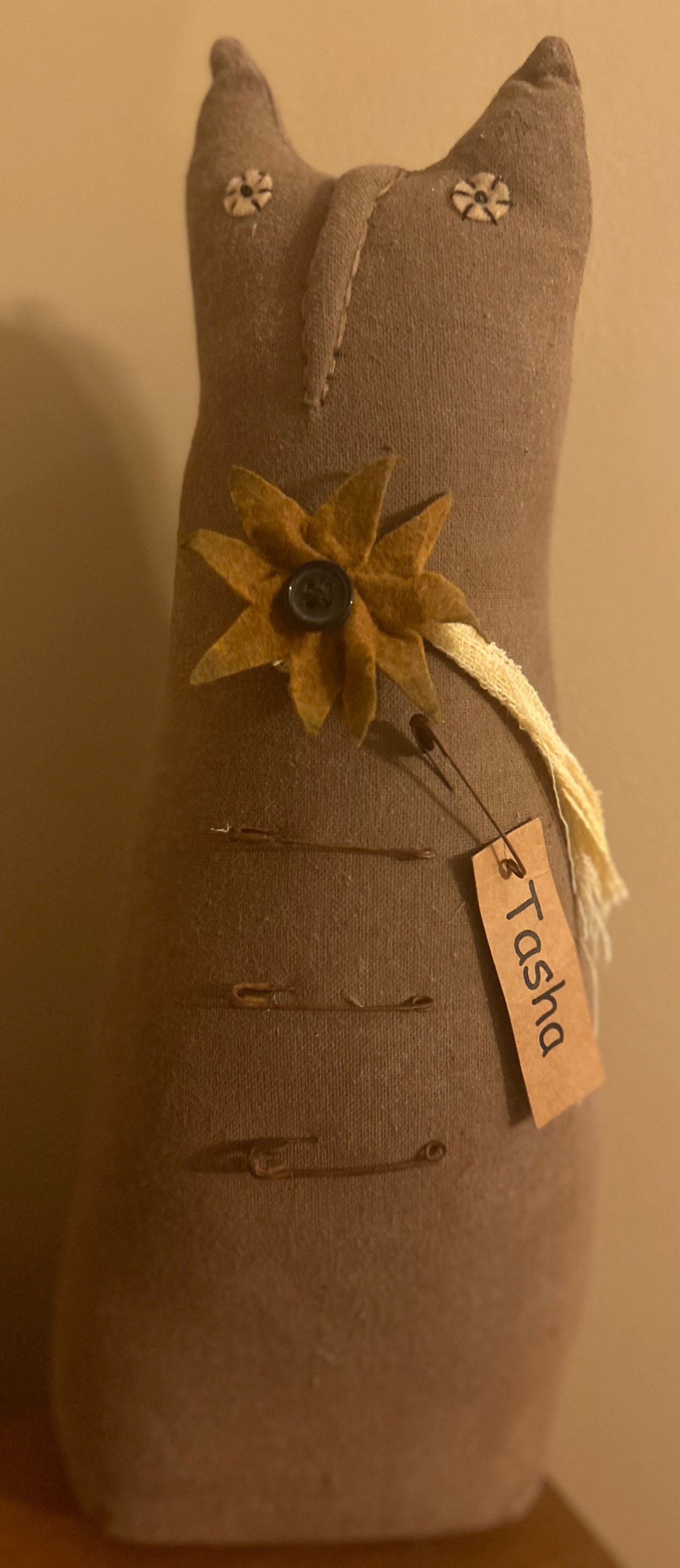 TASHA - Primitive Stuffed Cat
