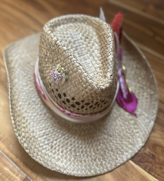 APPLE OF YOUR EYE - Straw Cowgirl Hat