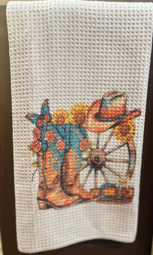 KITCHEN TOWEL - Screen Print Waffle Kitchen Towel
