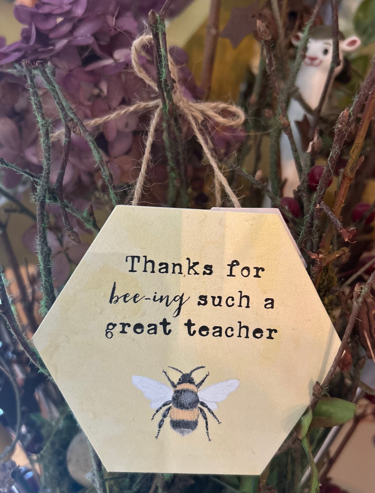 WHAT'S THE BUZZ - Teacher 4x4 Octagon Wood Sign